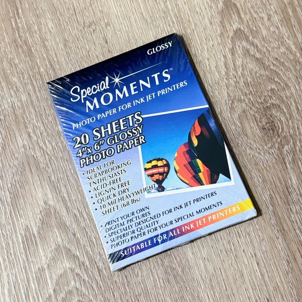 Special Moments 4x6 Glossy Photo Paper 20 Sheets Inkjet 10 Heavyweight 864627